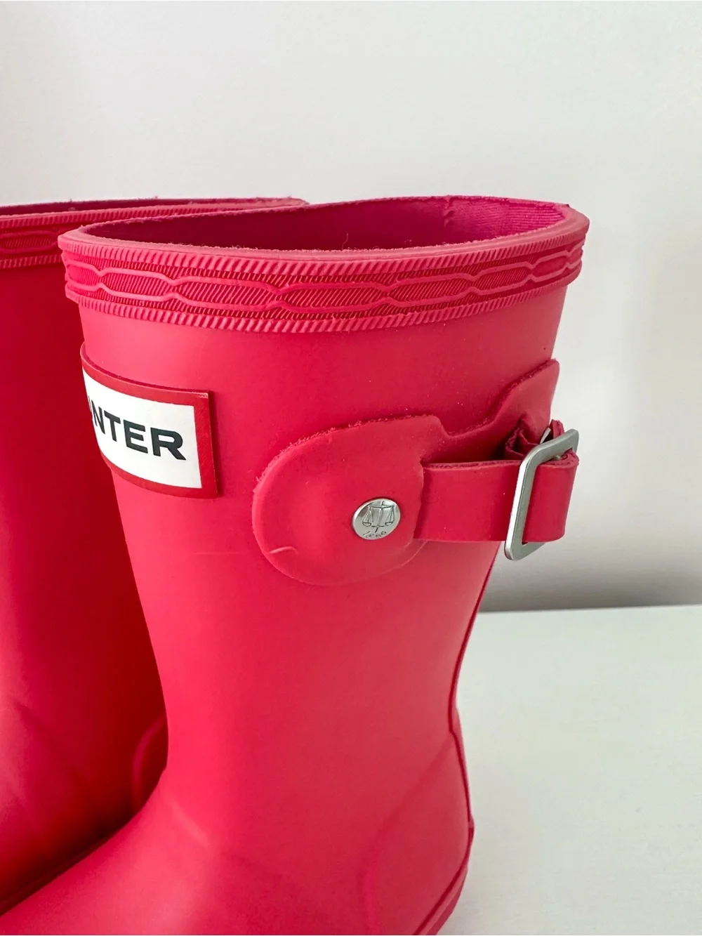 Hunter Girls US9 Classic Dark Pinkish Red Rain Boots EUC